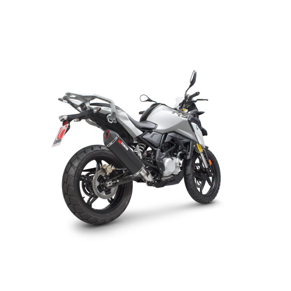 Scorpion Exhaust BMW G310 R / G310 GS 2016 - 2020 Serket Parallel Full System Black Ceramic Coated Sleeve